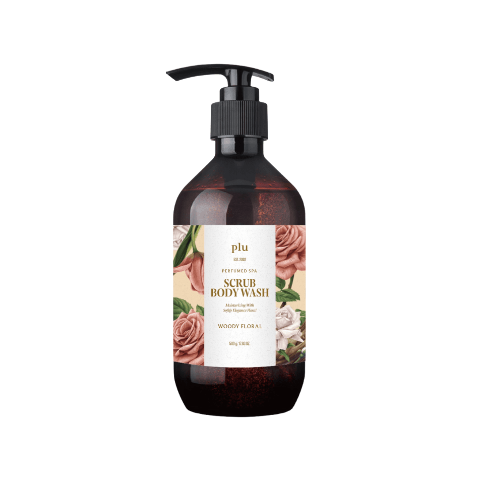 PERFUMED SPA SCRUB BODY WASH WOODY FLORAL